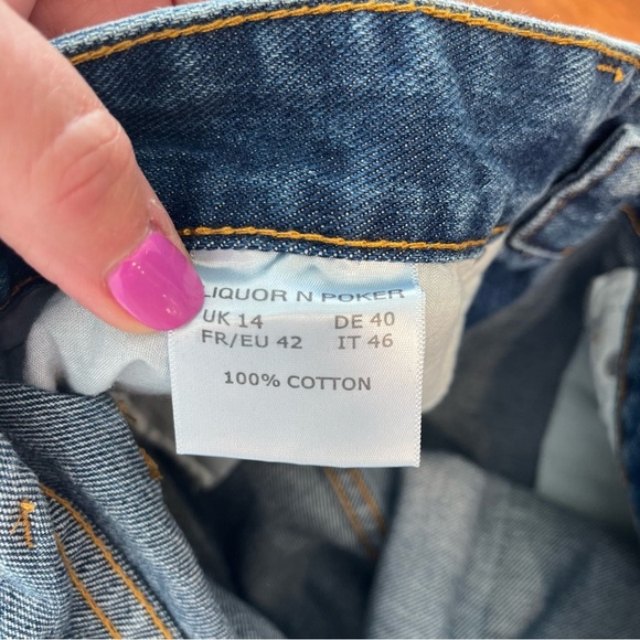 Women’s Liquor N Poker denim jeans no size tag measures us size 10 UK size 14 - Picture 8 of 9